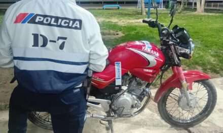 25 de Mayo: recuperaron una moto robada durante un control policial