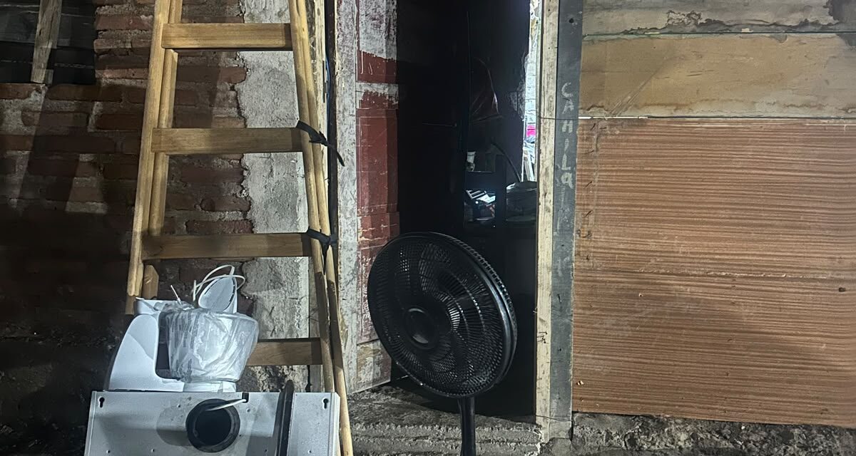 Lo atraparon en Rawson con una escalera y electrodomésticos de dudosa procedencia