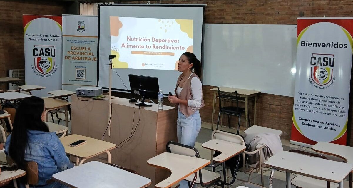 La Escuela Provincial de Árbitros se capacitó en nutrición deportiva y hábitos saludables