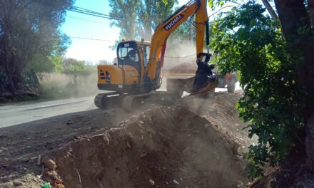 Avanzan obras para reducir el riesgo de inundaciones en Pocito y Santa Lucía