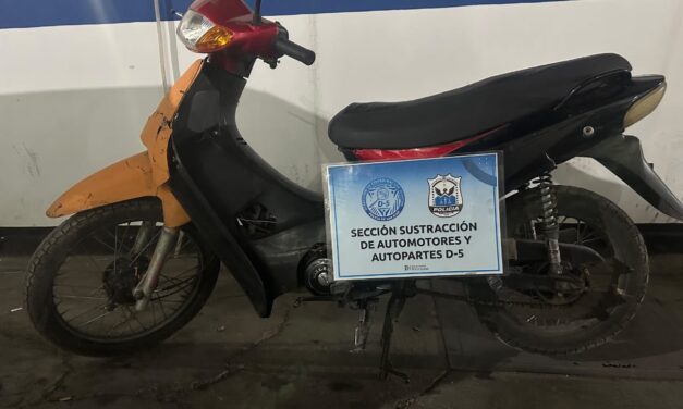 Rawson: recuperaron una moto robada tras una persecución policial