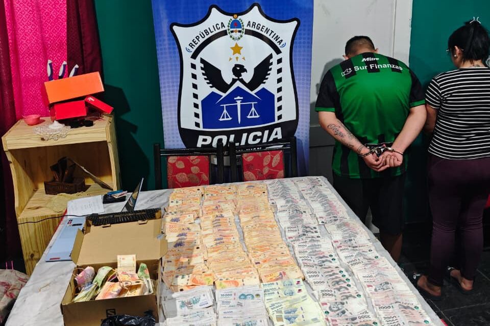 Dos detenidos en Rawson: Secuestraron cocaína y más de $3,5 millones en dos allanamientos