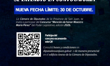 Se extiende la convocatoria al Concurso “Maestro Mario Pérez”