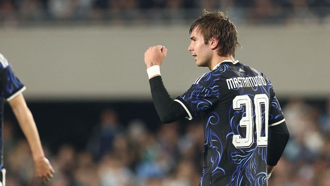 Franco Mastantuono convirtió su primer gol en la Selección Argentina