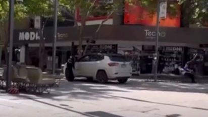 Una camioneta irrumpió en la Peatonal y sorprendió a quienes circulaban por el centro
