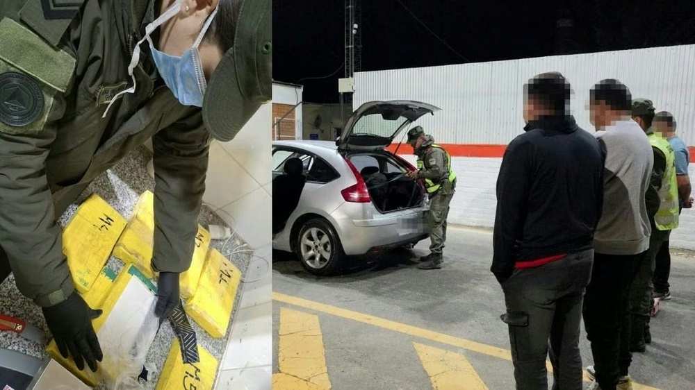 Un perro detector descubrió un cargamento de casi 7,5 kilos de cocaína en Sarmiento