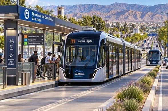Un proyecto propone unir San Juan, el aeropuerto y Caucete con un tranvía eléctrico sin rieles